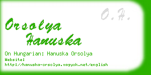 orsolya hanuska business card